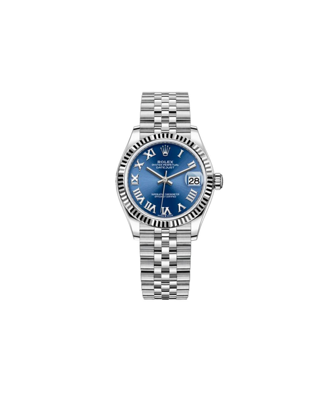 ROLEX Синие часы из белого золота, фото 1