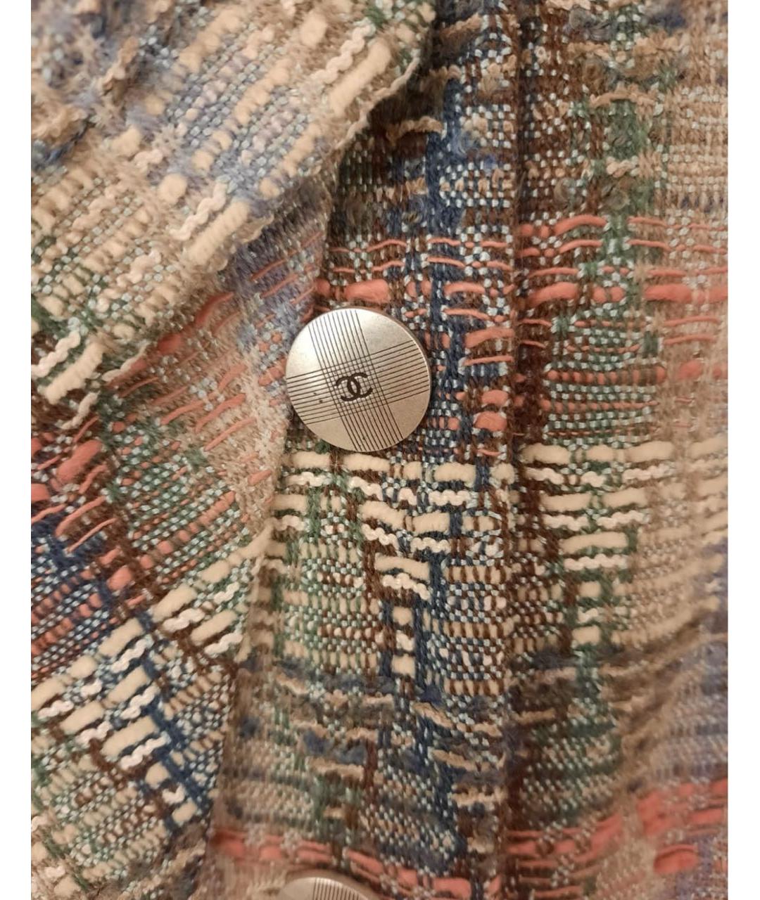 CHANEL Бежевый шерстяной костюм с юбками, фото 4