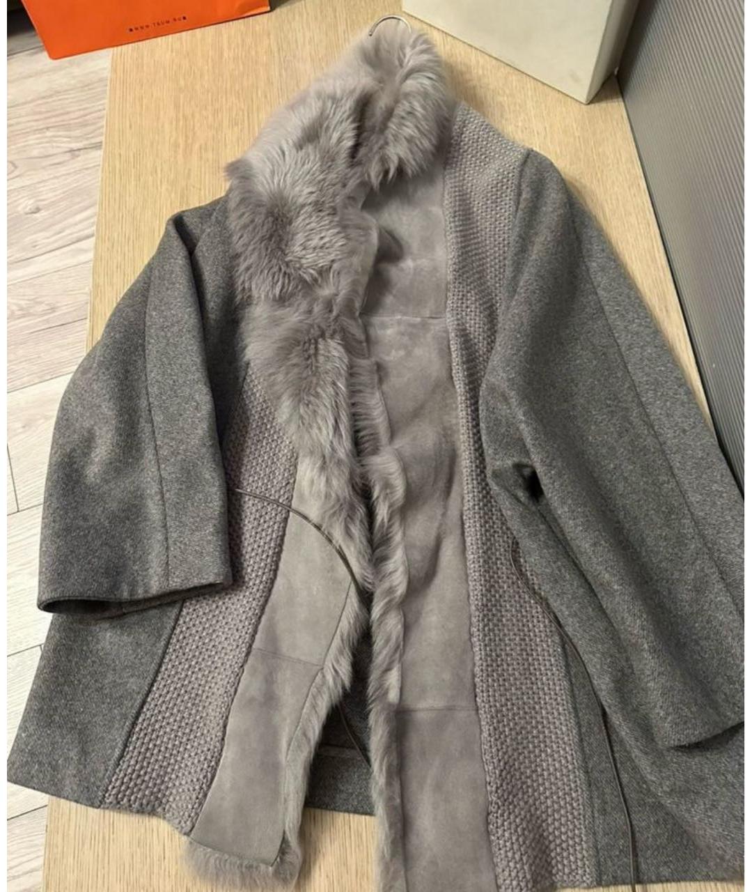 FABIANA FILIPPI Антрацитовое шерстяное пальто, фото 4