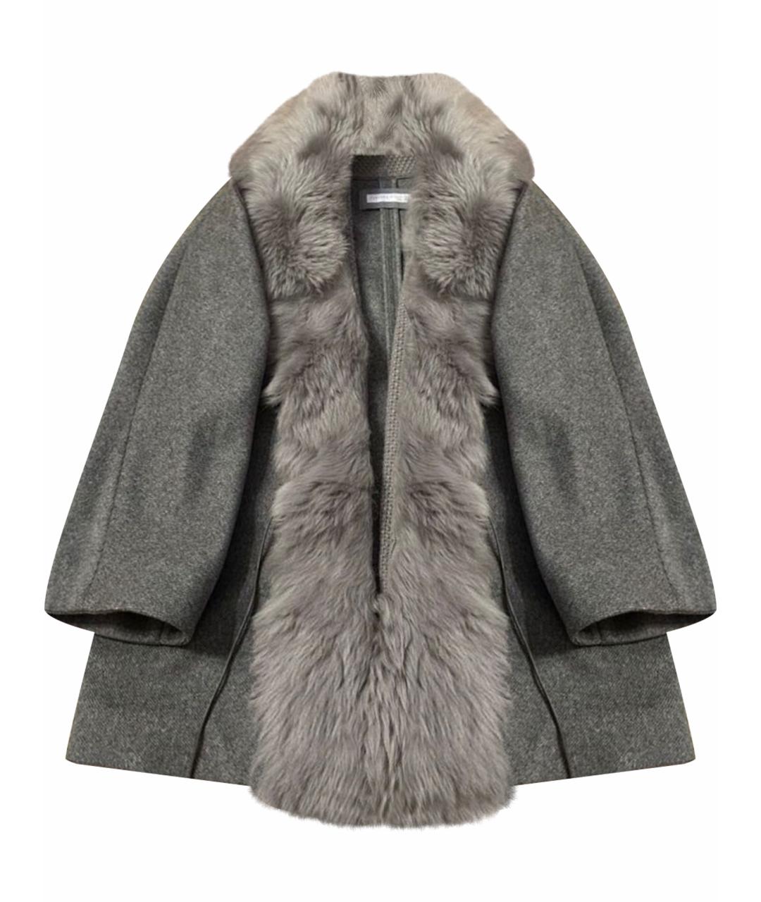 FABIANA FILIPPI Антрацитовое шерстяное пальто, фото 1