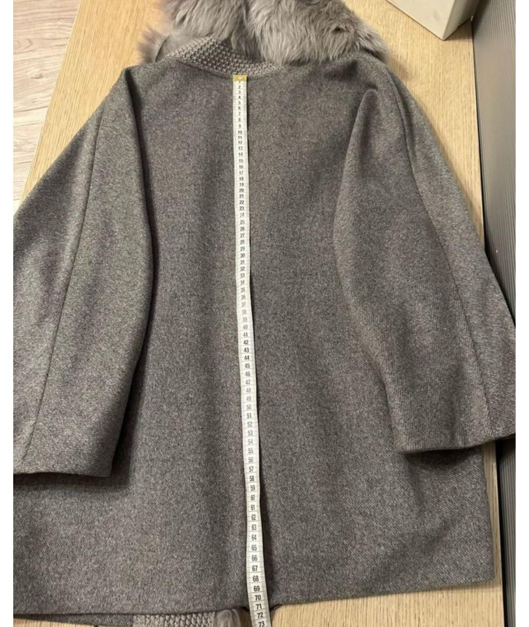 FABIANA FILIPPI Антрацитовое шерстяное пальто, фото 7