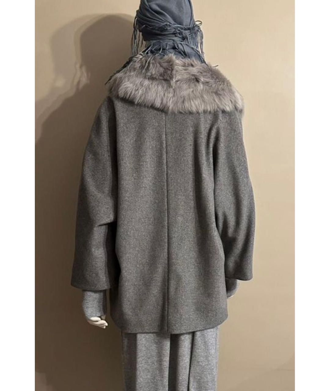 FABIANA FILIPPI Антрацитовое шерстяное пальто, фото 3