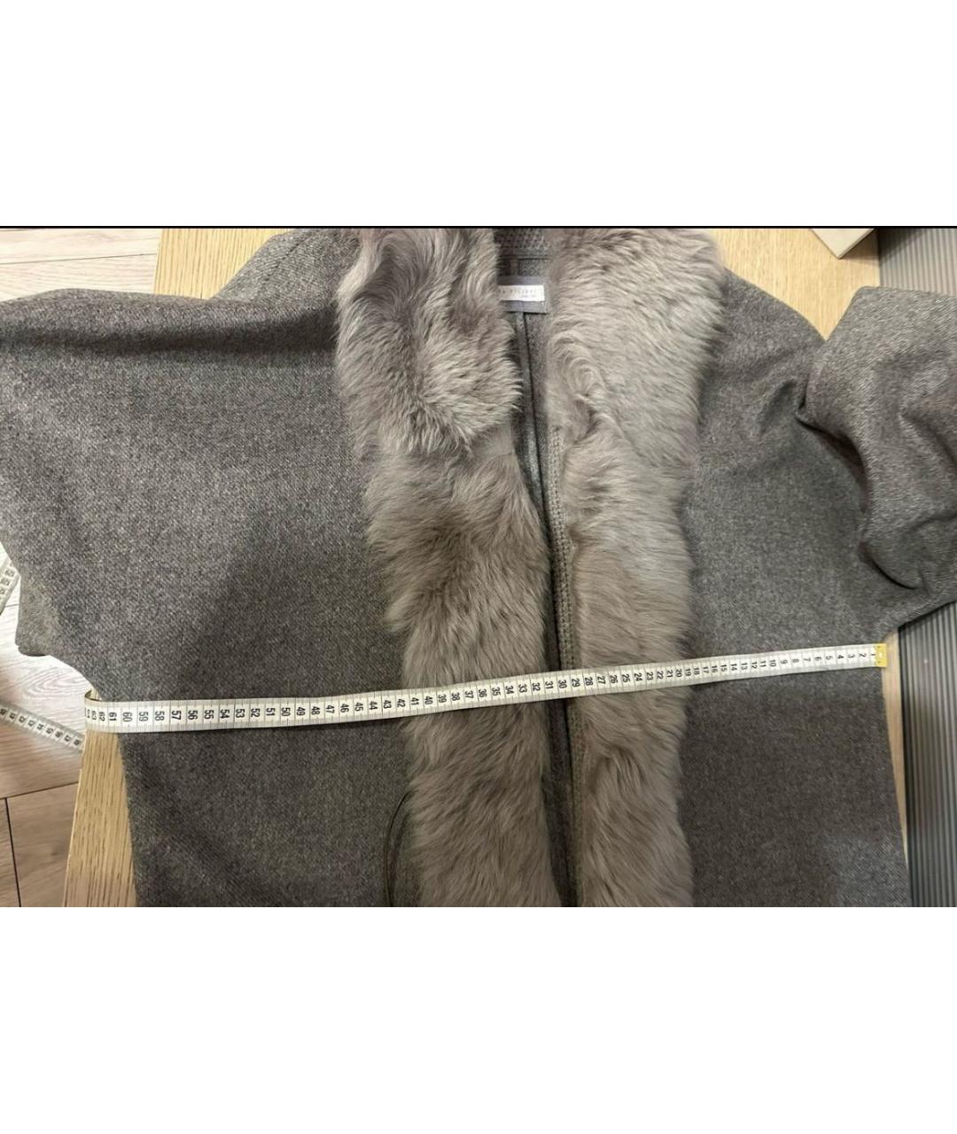 FABIANA FILIPPI Антрацитовое шерстяное пальто, фото 5