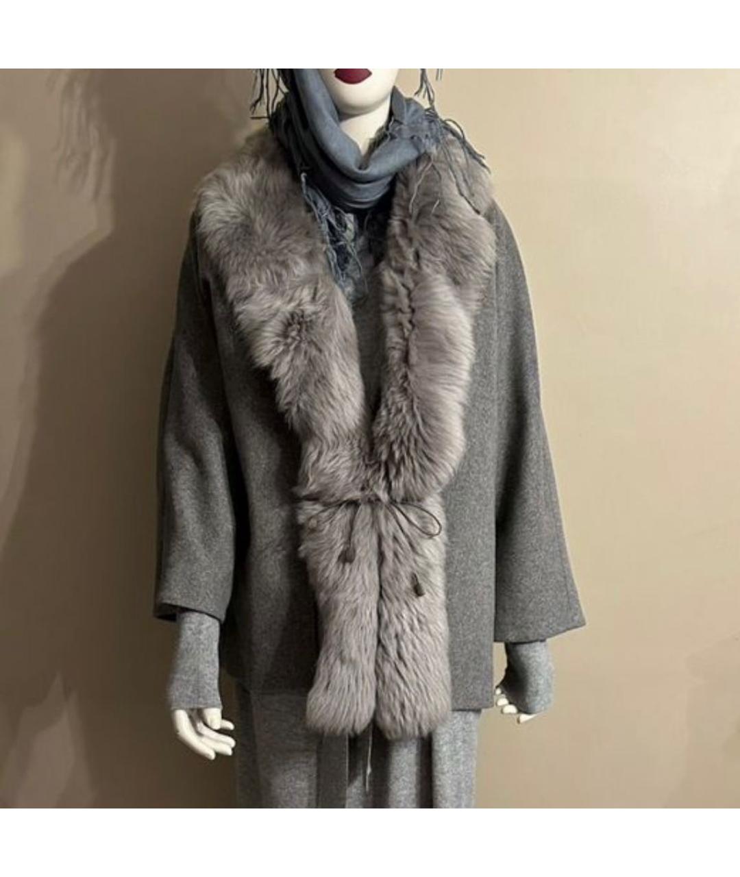 FABIANA FILIPPI Антрацитовое шерстяное пальто, фото 2