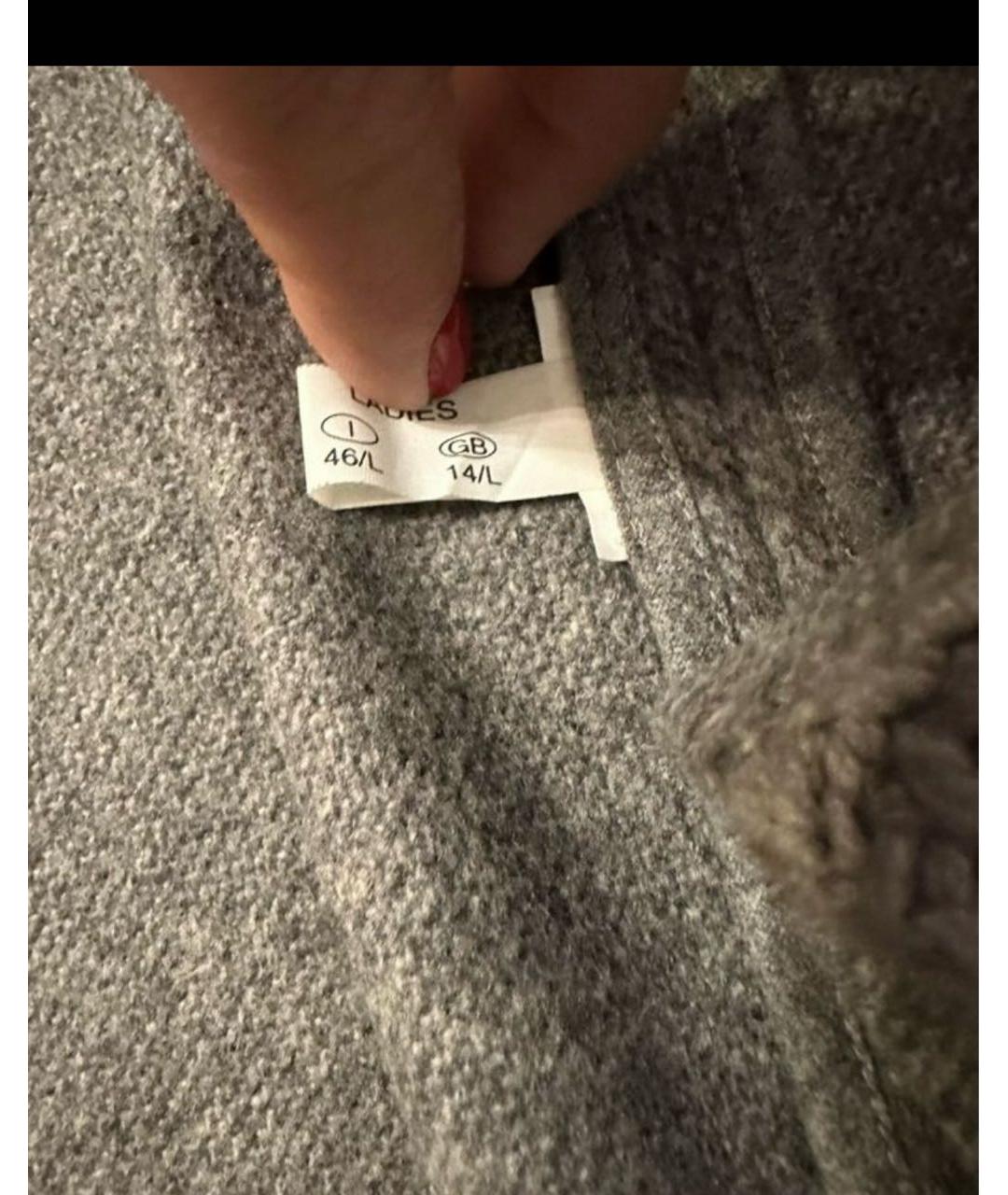 FABIANA FILIPPI Антрацитовое шерстяное пальто, фото 8