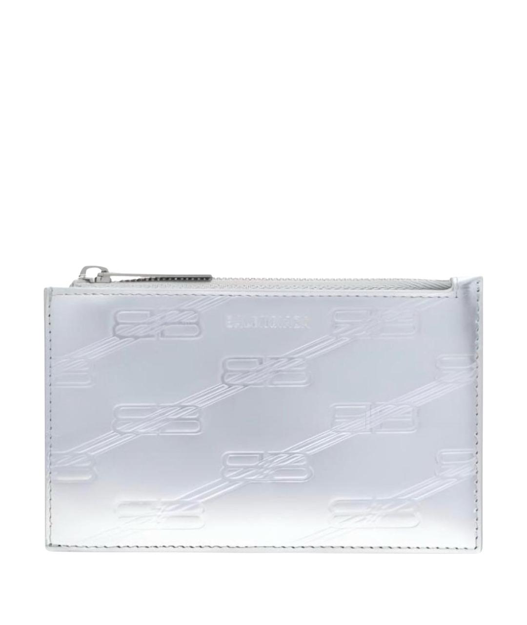 BALENCIAGA Серебрянный кожаный кошелек, фото 1