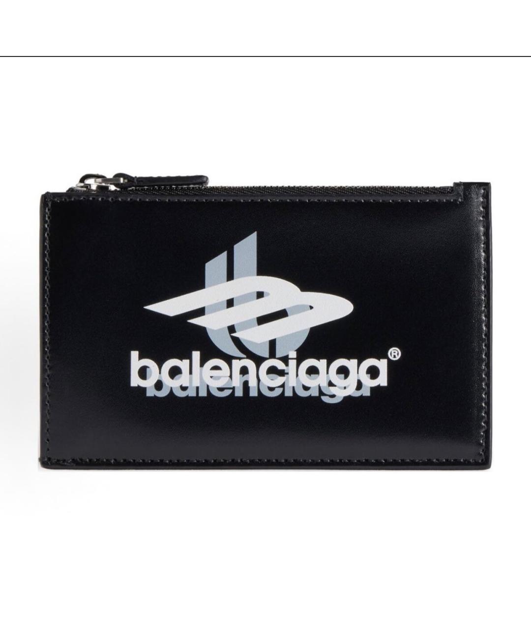 BALENCIAGA Черный кожаный кардхолдер, фото 4