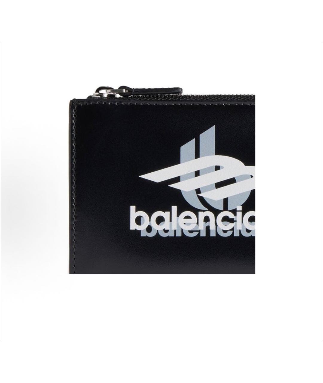 BALENCIAGA Черный кожаный кардхолдер, фото 3