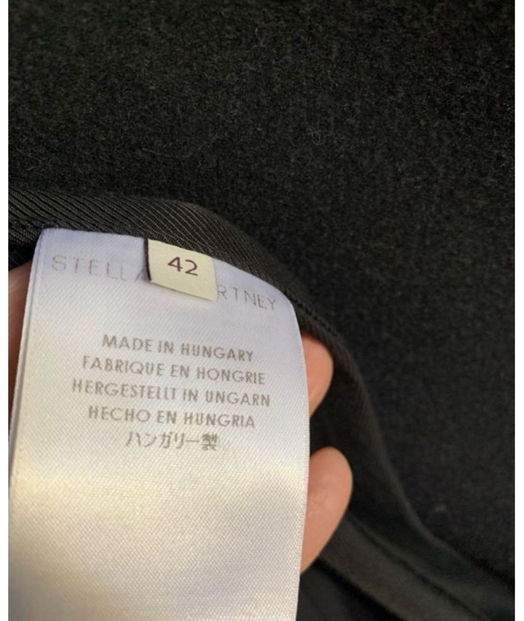STELLA MCCARTNEY Черное шерстяное пальто, фото 6