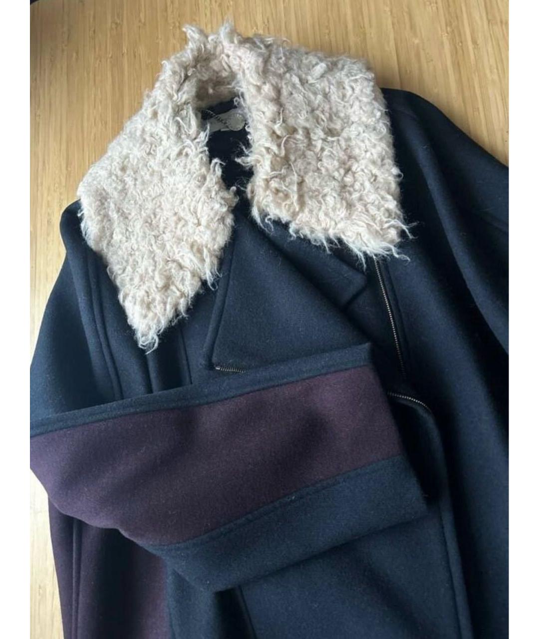 STELLA MCCARTNEY Черное шерстяное пальто, фото 2