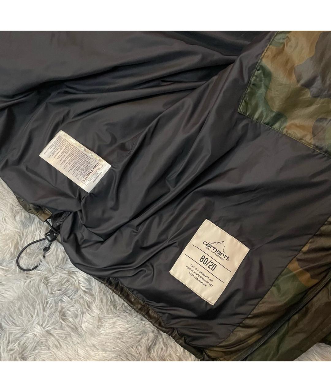 CARHARTT WIP Хаки полиамидовый пуховик, фото 5