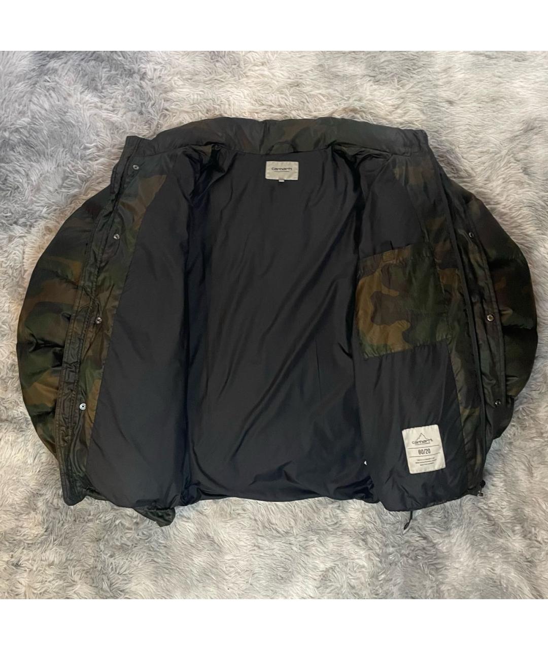 CARHARTT WIP Хаки полиамидовый пуховик, фото 4