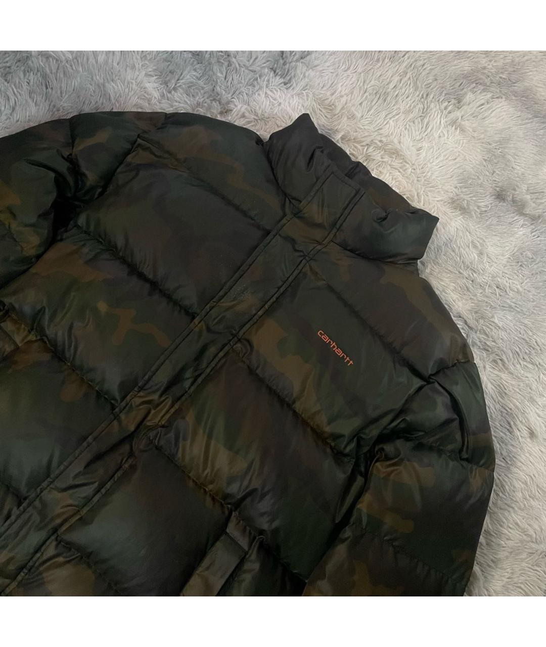 CARHARTT WIP Хаки полиамидовый пуховик, фото 3