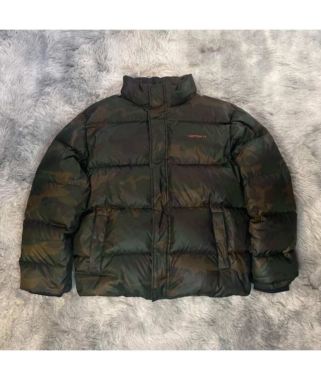 CARHARTT WIP Хаки полиамидовый пуховик, фото 2