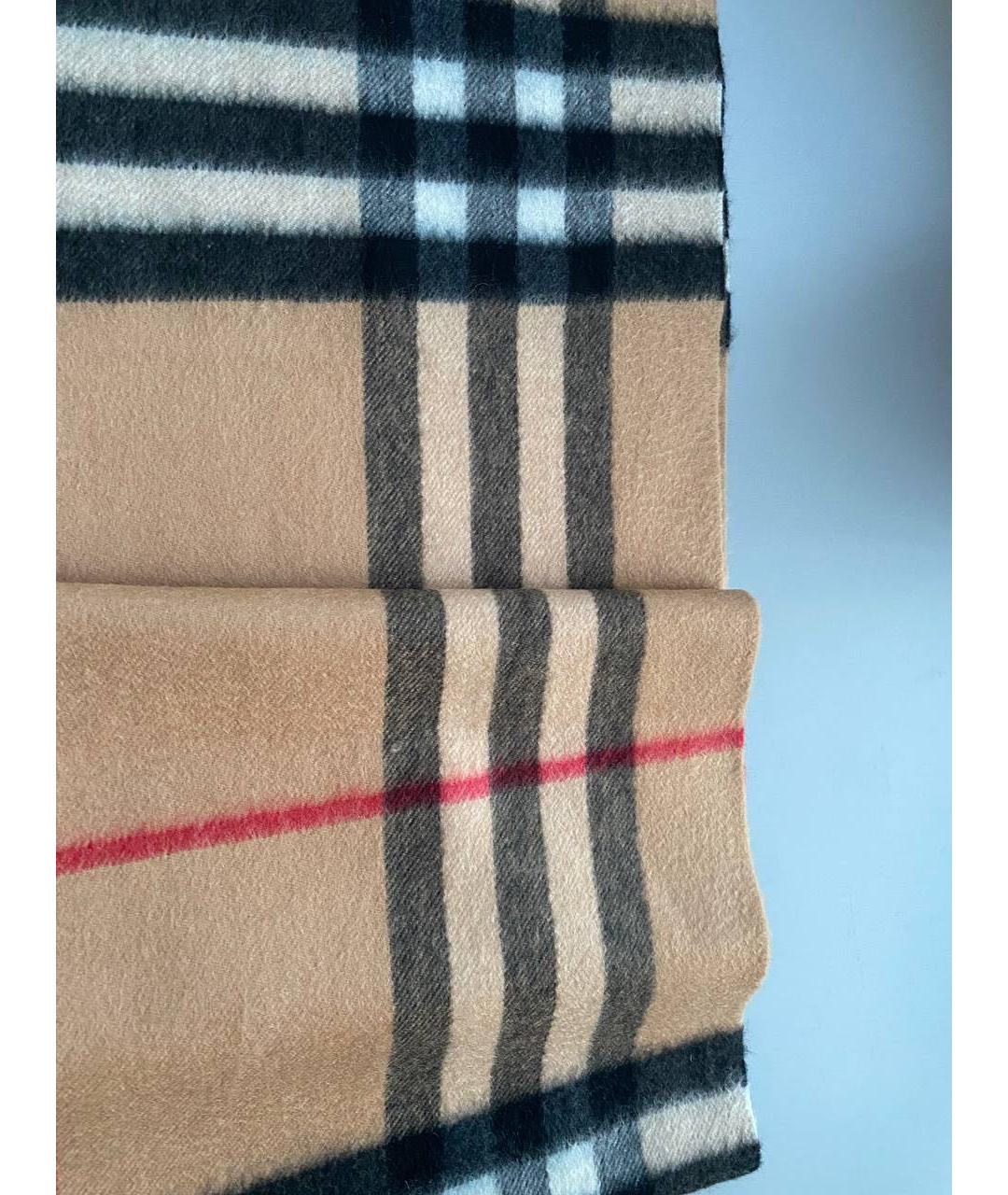 BURBERRY Бежевый кашемировый шарф, фото 2