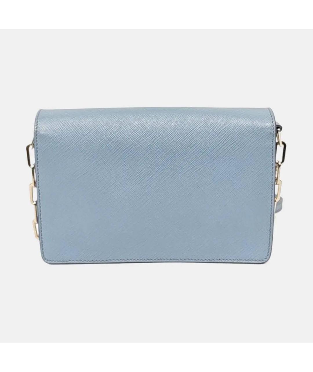 PRADA Голубая кожаная сумка через плечо, фото 2