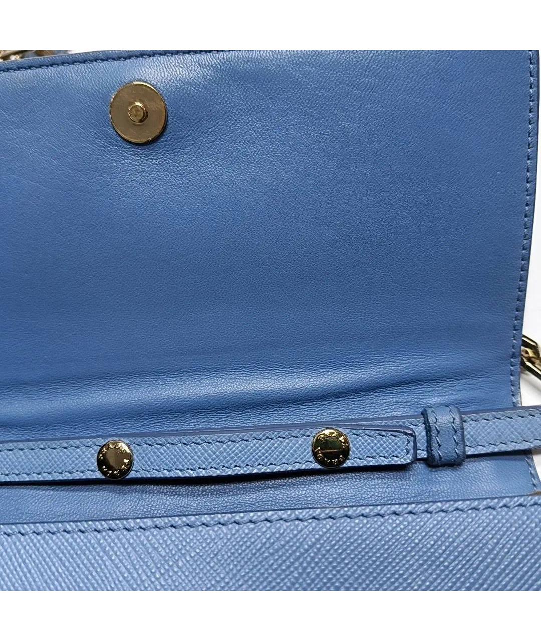 PRADA Голубая кожаная сумка через плечо, фото 6