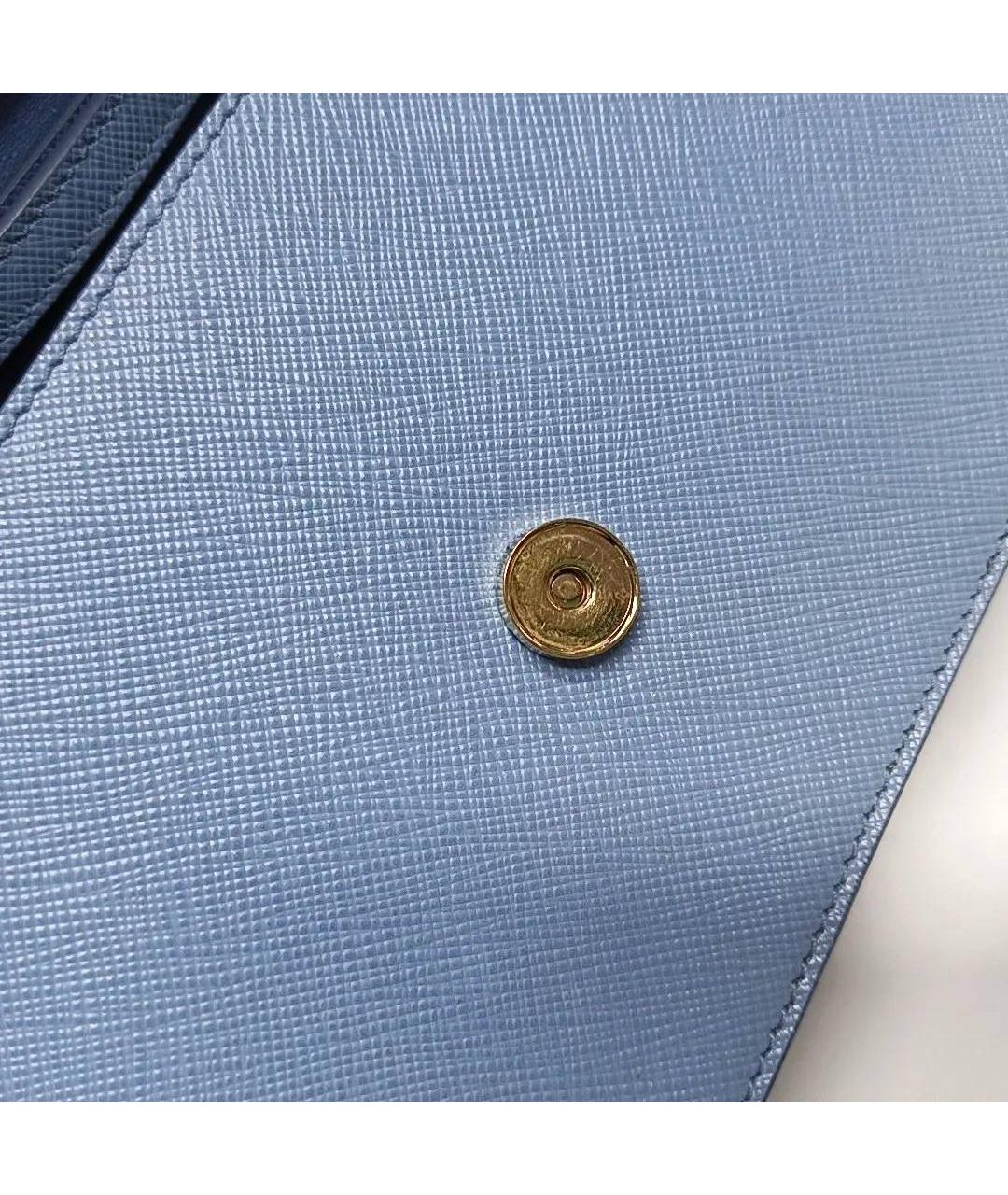 PRADA Голубая кожаная сумка через плечо, фото 7