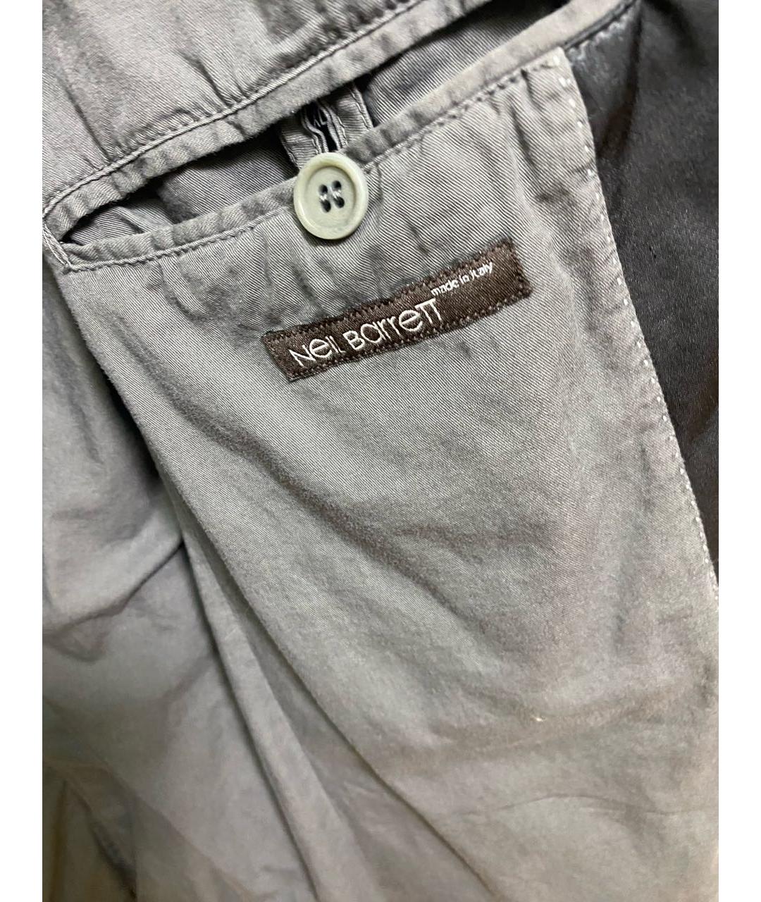 NEIL BARRETT Серый хлопковый пиджак, фото 3