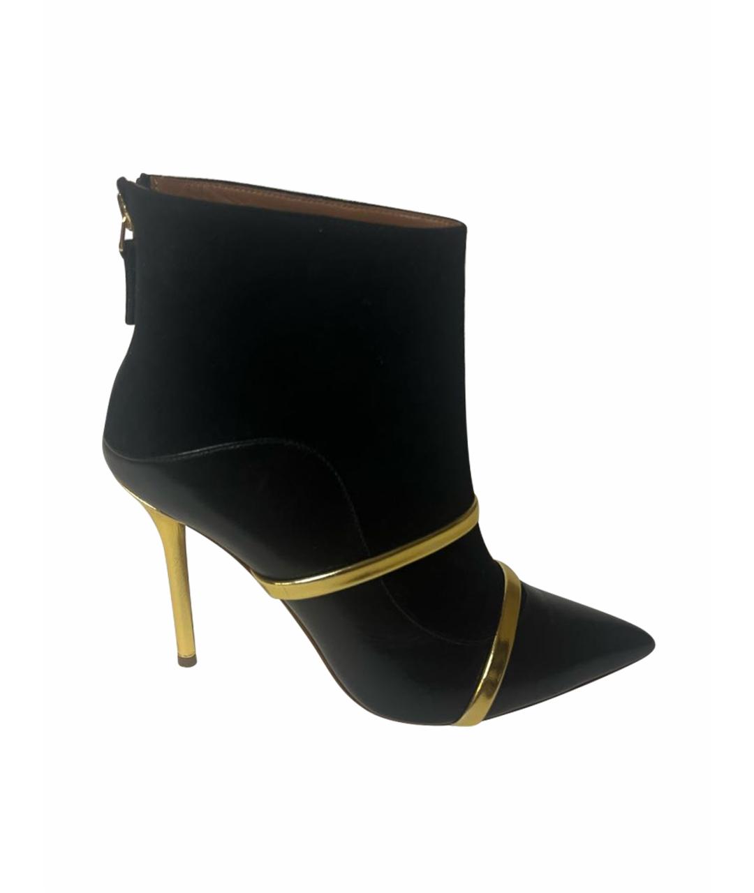 MALONE SOULIERS Черные замшевые ботильоны, фото 1