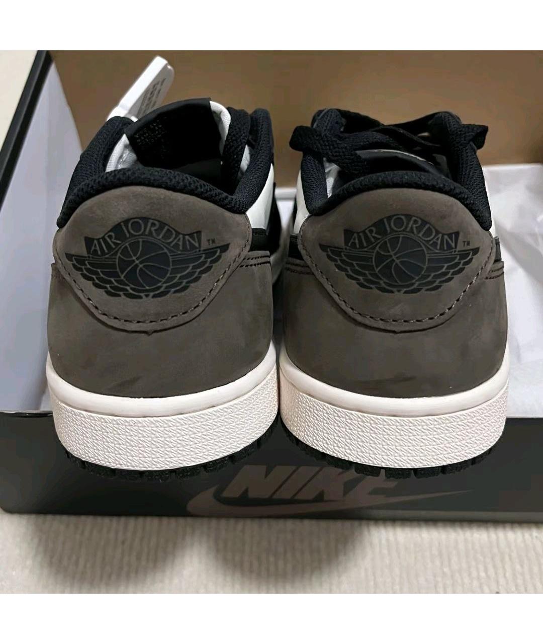 JORDAN Коричневые кожаные кроссовки, фото 5