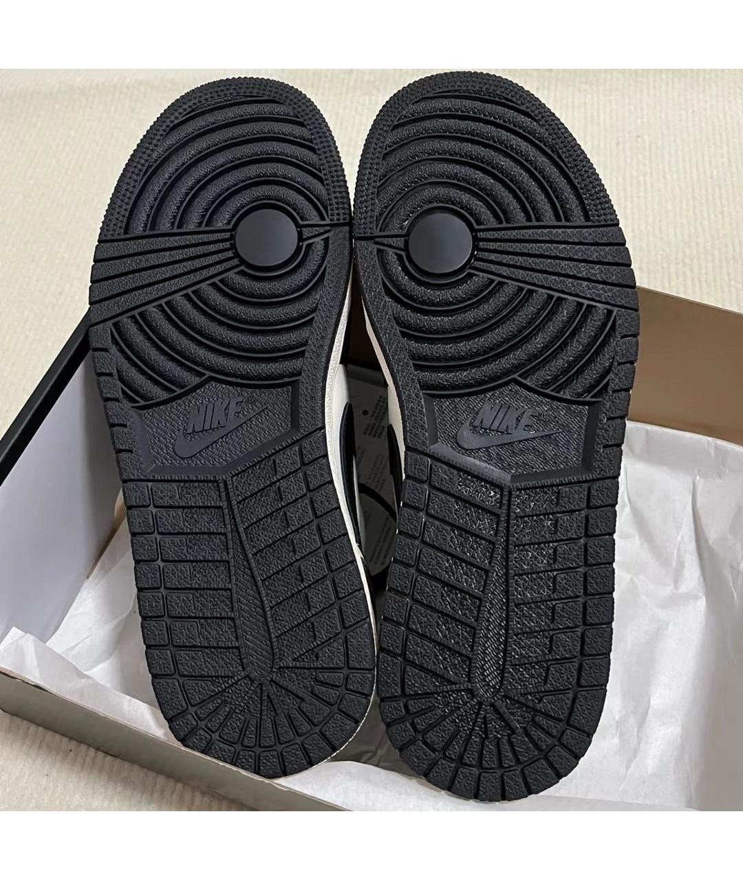 JORDAN Коричневые кожаные кроссовки, фото 6