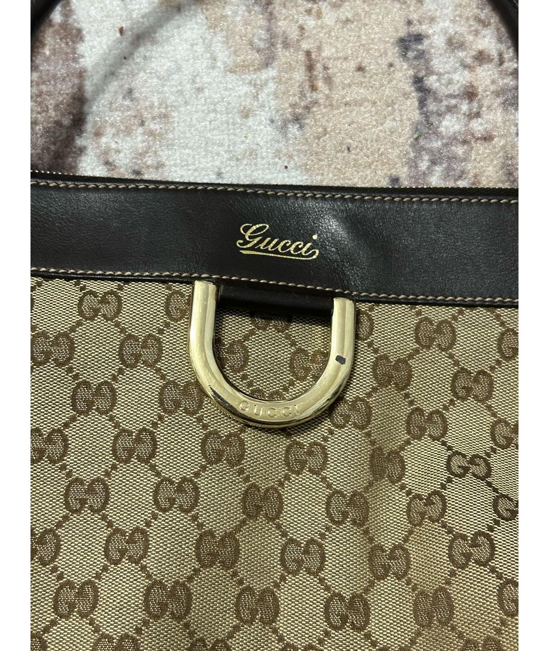 GUCCI Коричневая кожаная сумка с короткими ручками, фото 2