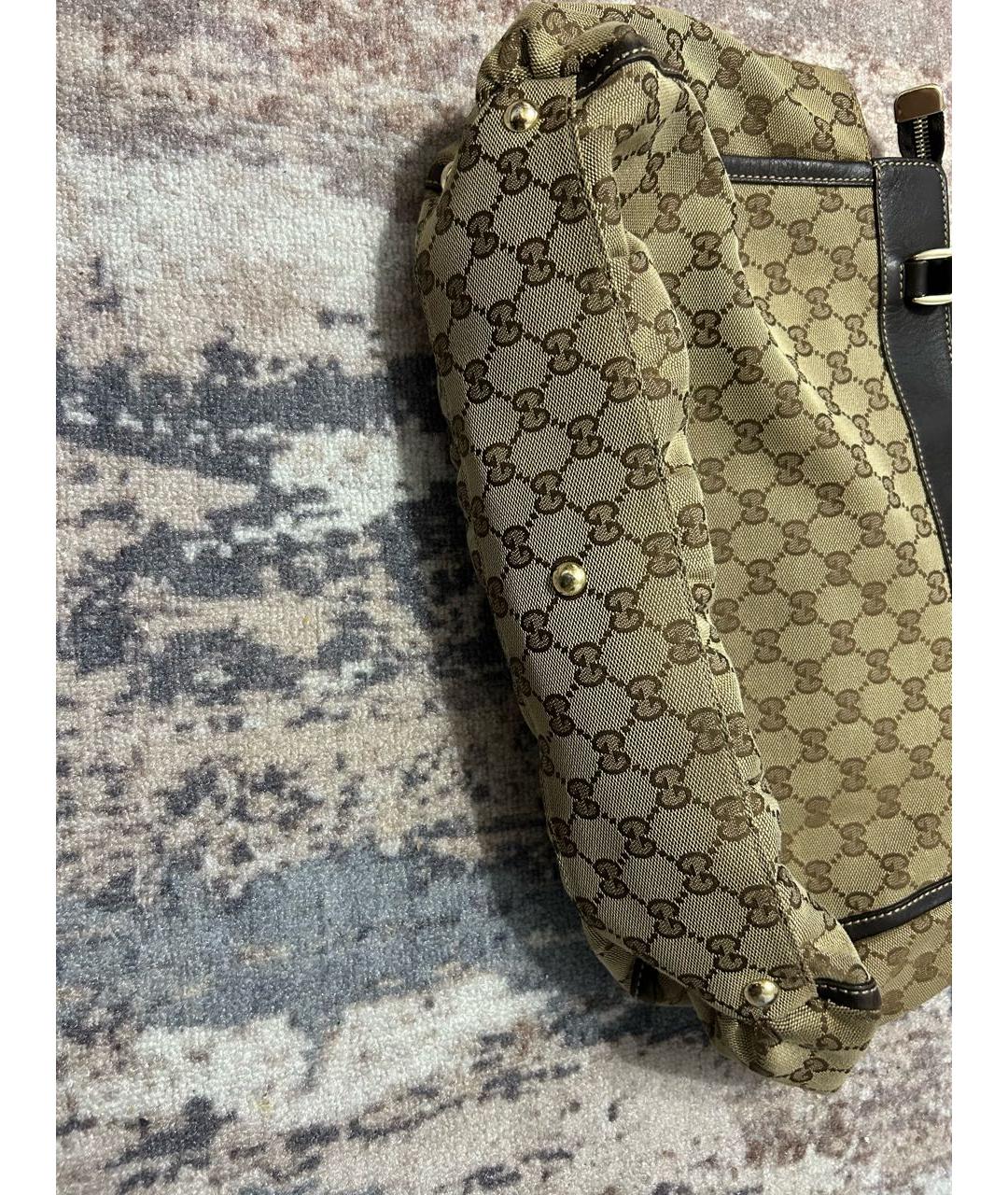 GUCCI Коричневая кожаная сумка с короткими ручками, фото 6