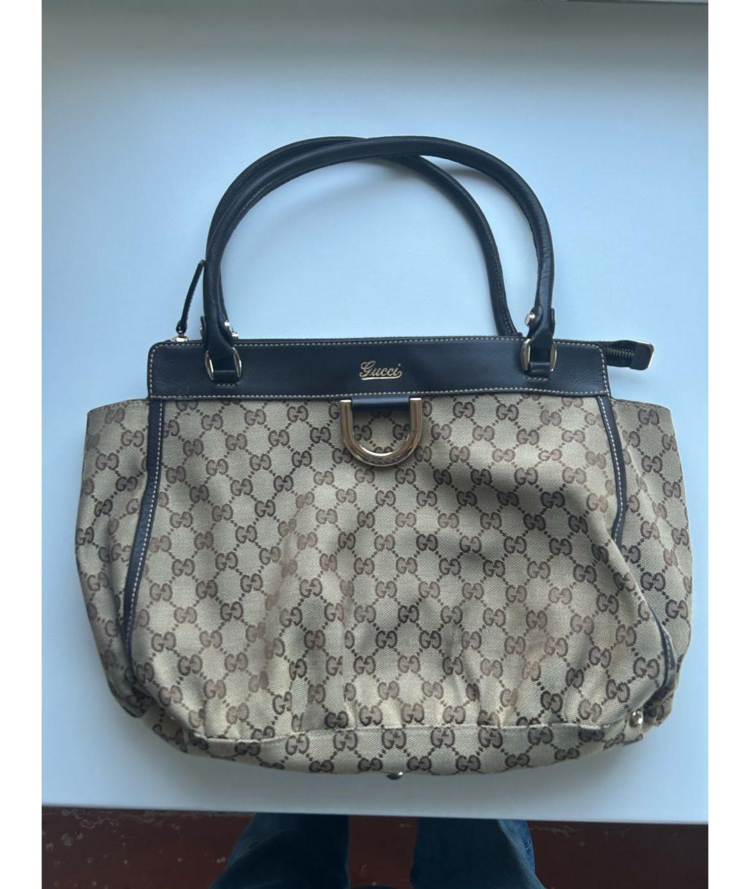 GUCCI Коричневая кожаная сумка с короткими ручками, фото 7