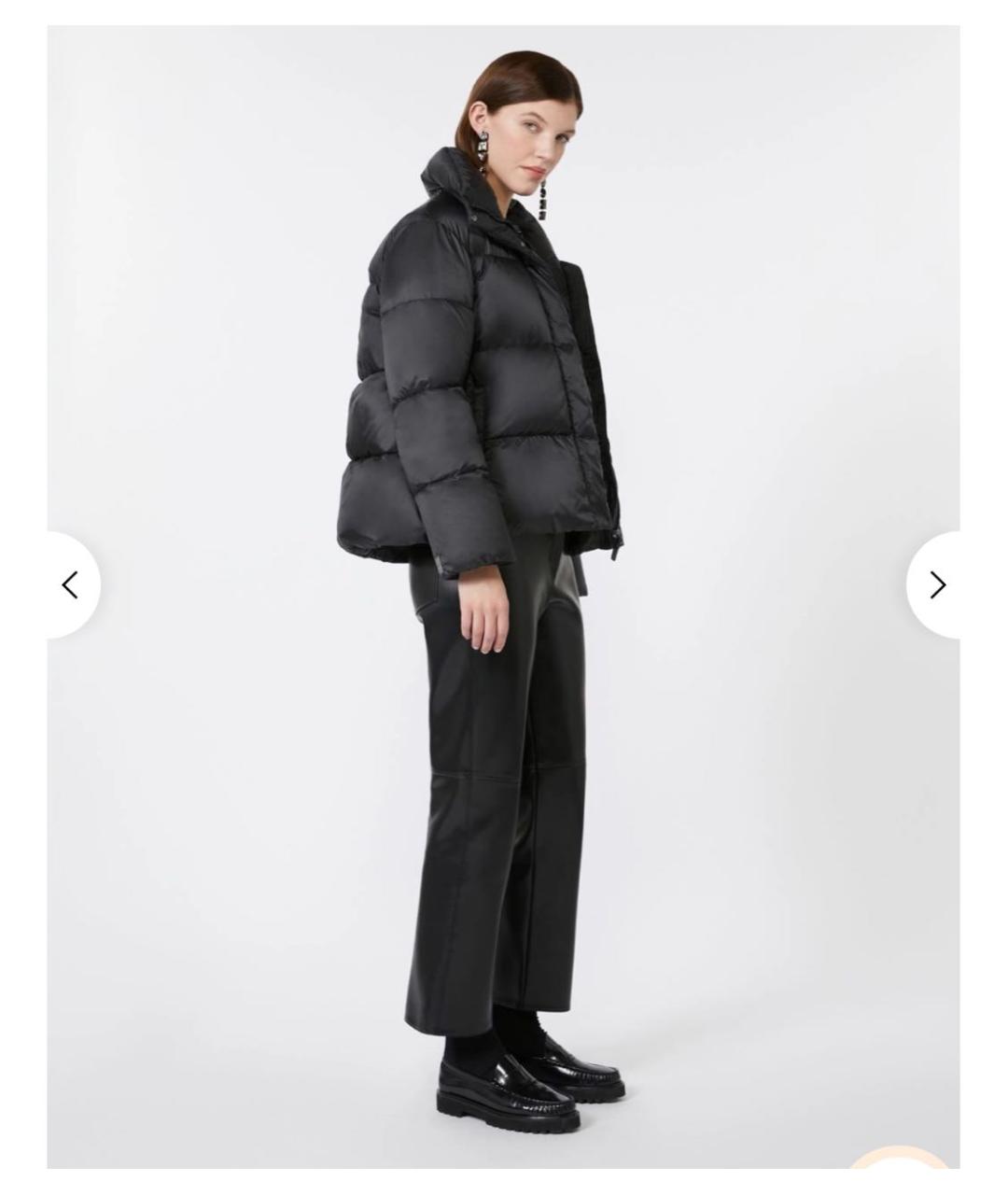 MAX MARA THE CUBE Черный полиэстеровый пуховик, фото 2