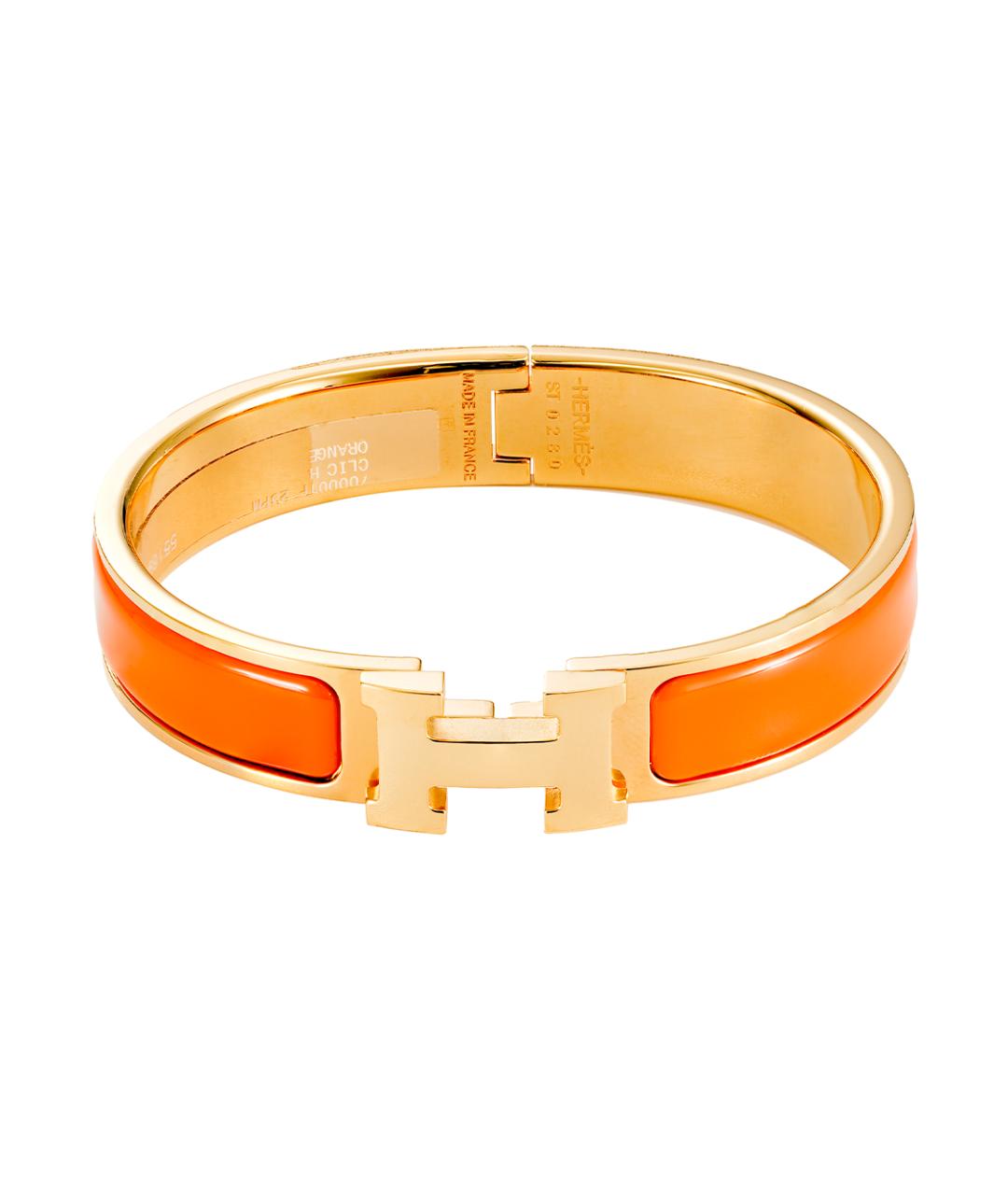HERMES Оранжевый браслет из желтого золота, фото 1