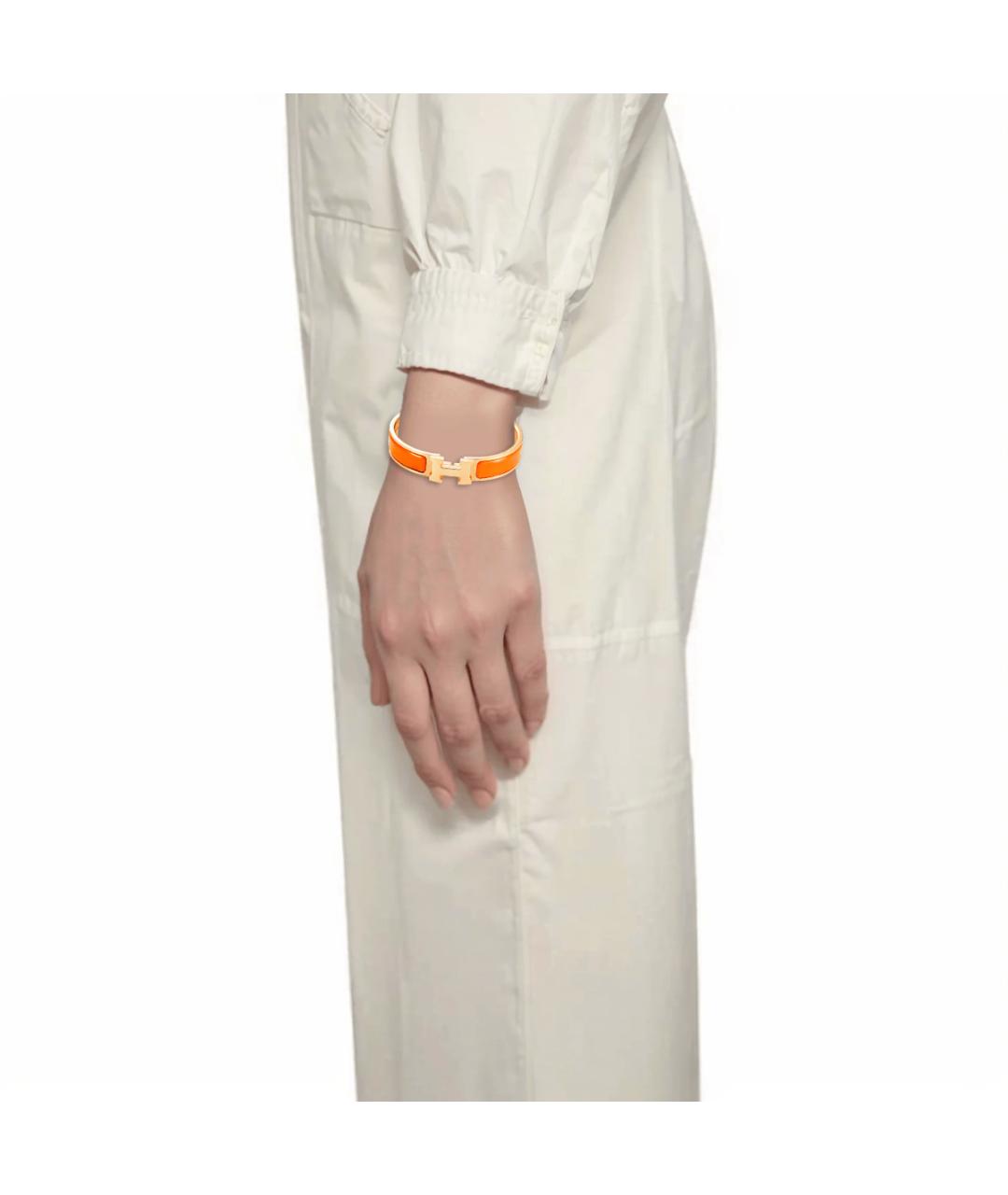 HERMES Оранжевый браслет из желтого золота, фото 4