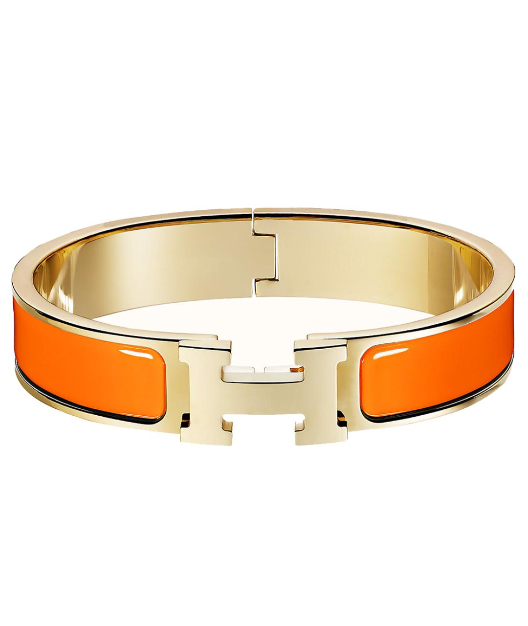 HERMES Оранжевый браслет из желтого золота, фото 2