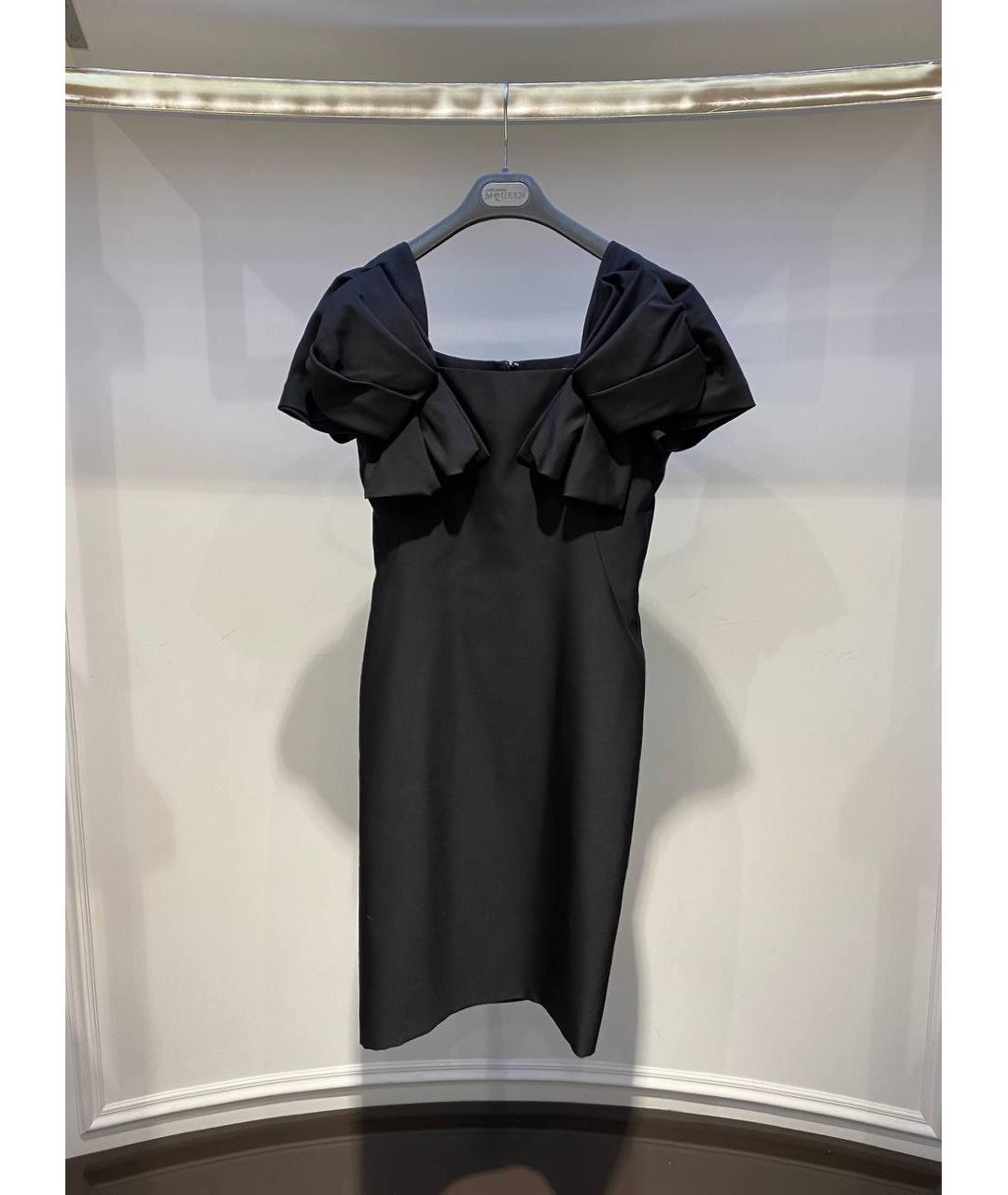 ALEXANDER MCQUEEN Черное шерстяное платье, фото 4