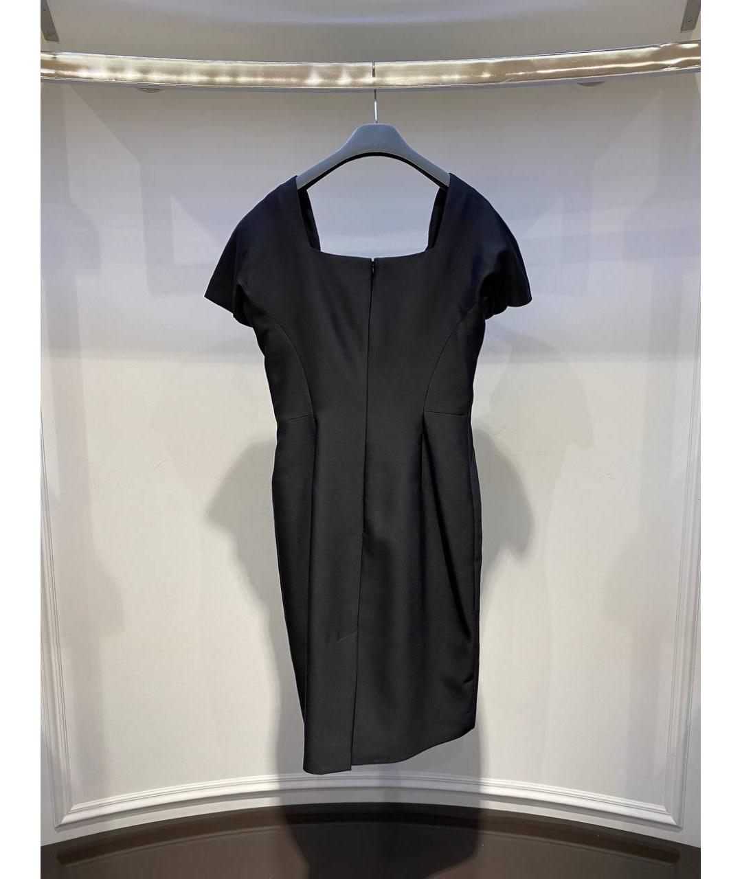 ALEXANDER MCQUEEN Черное шерстяное платье, фото 3