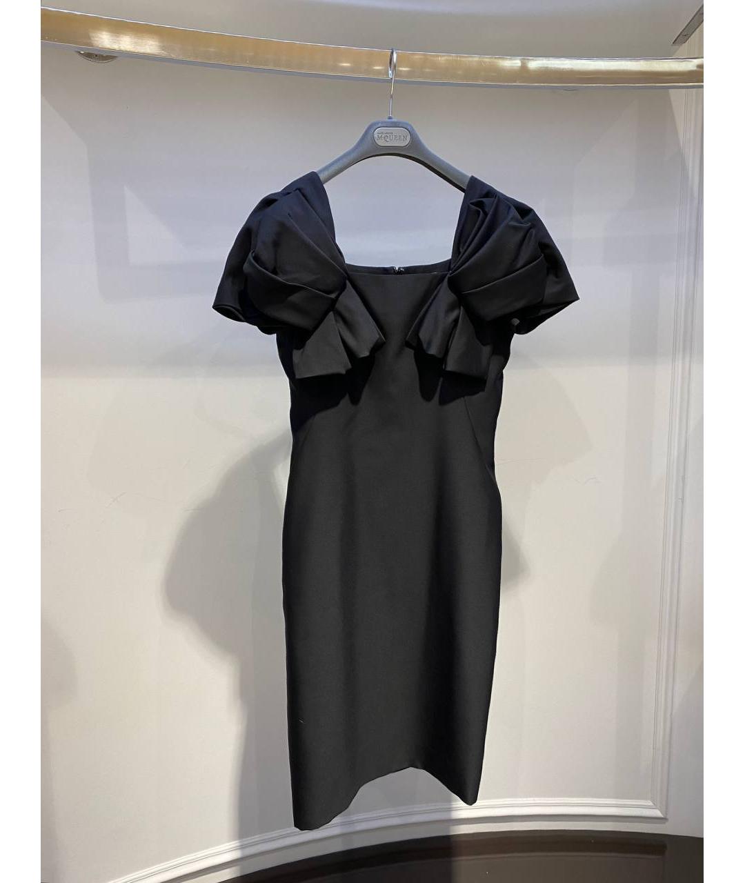 ALEXANDER MCQUEEN Черное шерстяное платье, фото 2