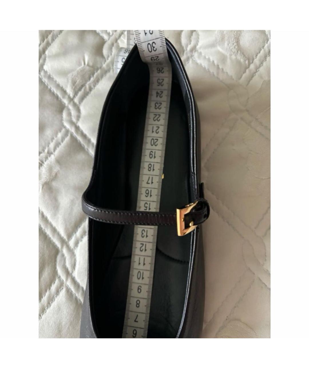 PRADA Черные кожаные балетки, фото 3