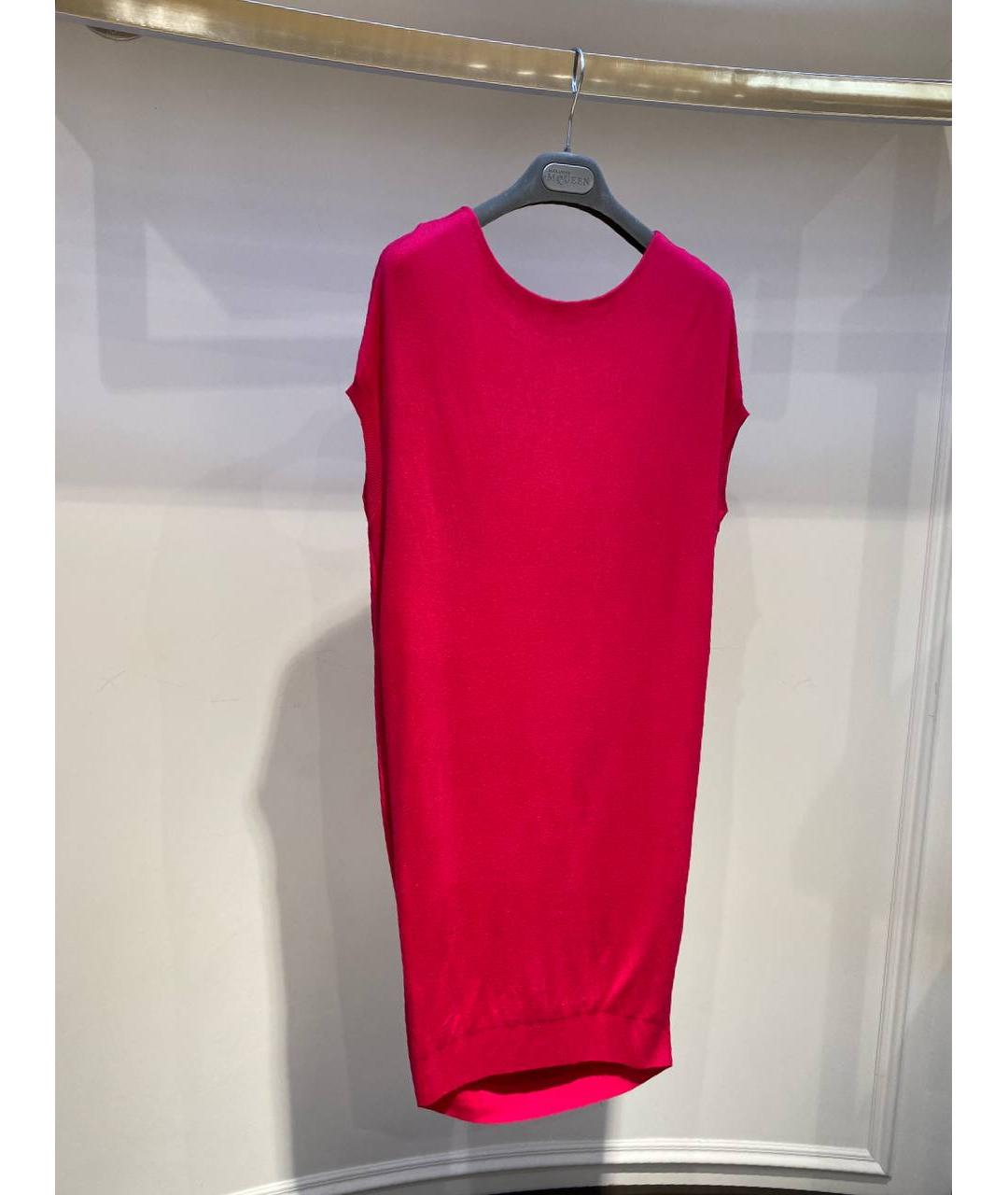 ALEXANDER MCQUEEN Красное вискозное платье, фото 3