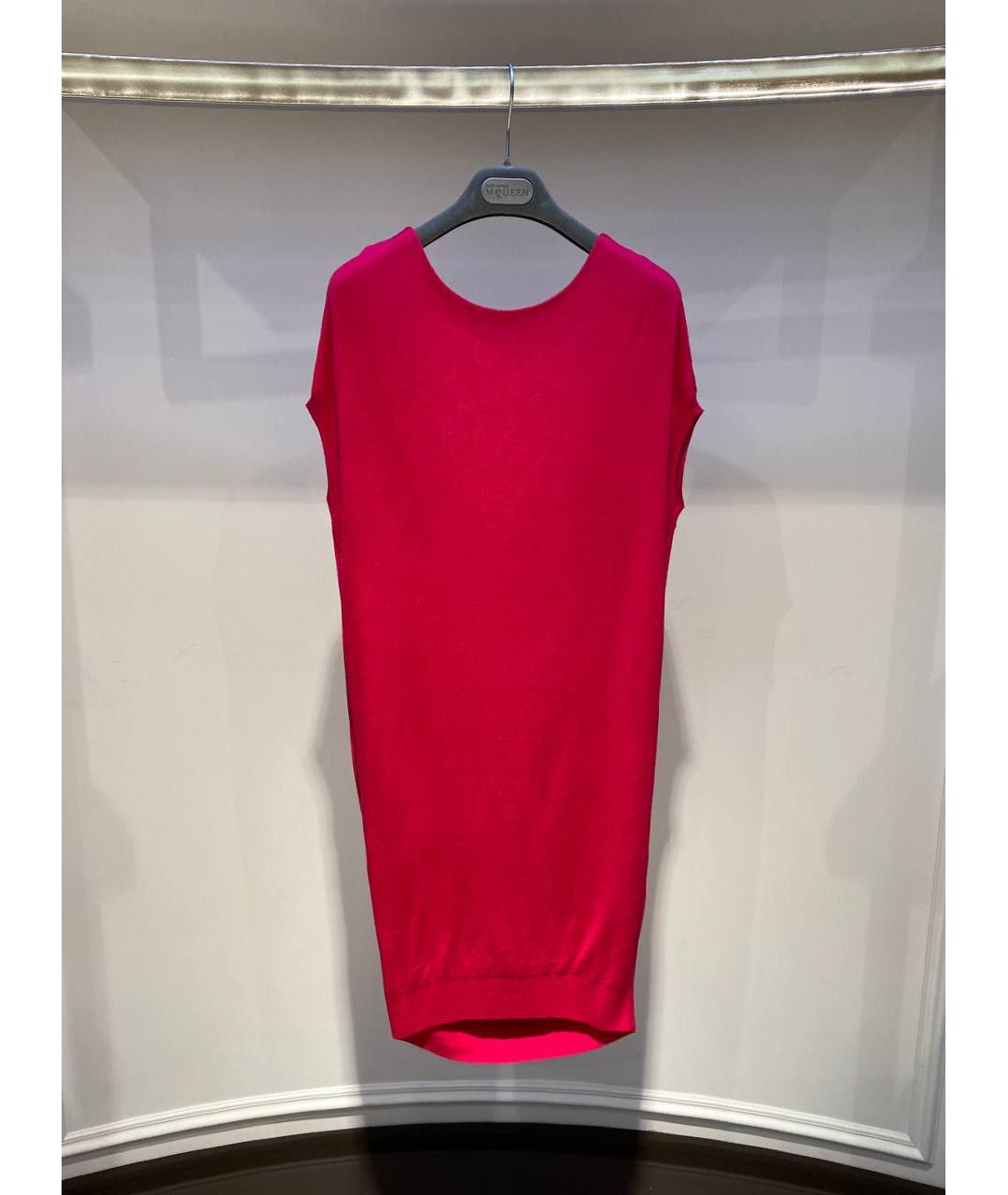 ALEXANDER MCQUEEN Красное вискозное платье, фото 2