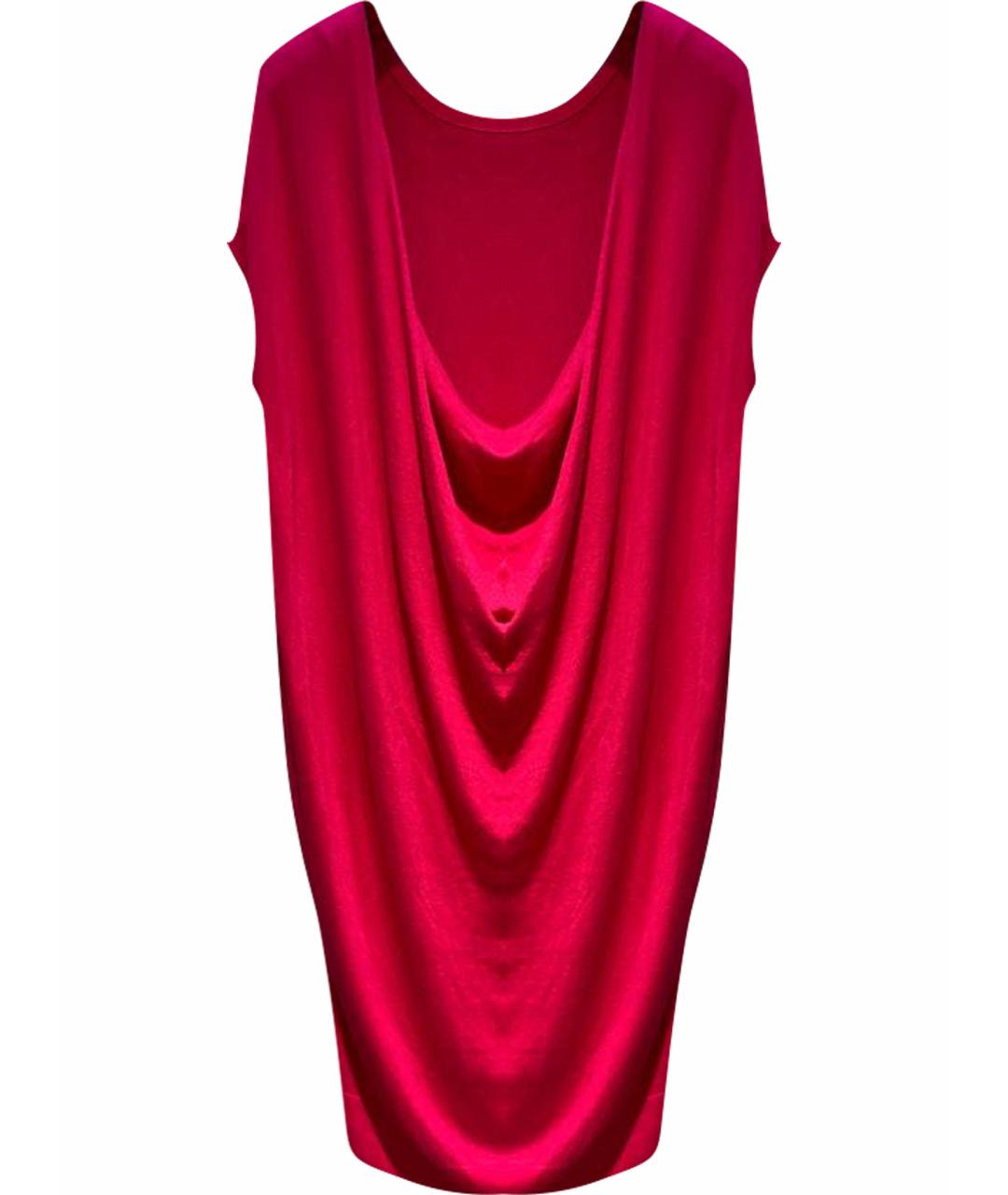 ALEXANDER MCQUEEN Красное вискозное платье, фото 1