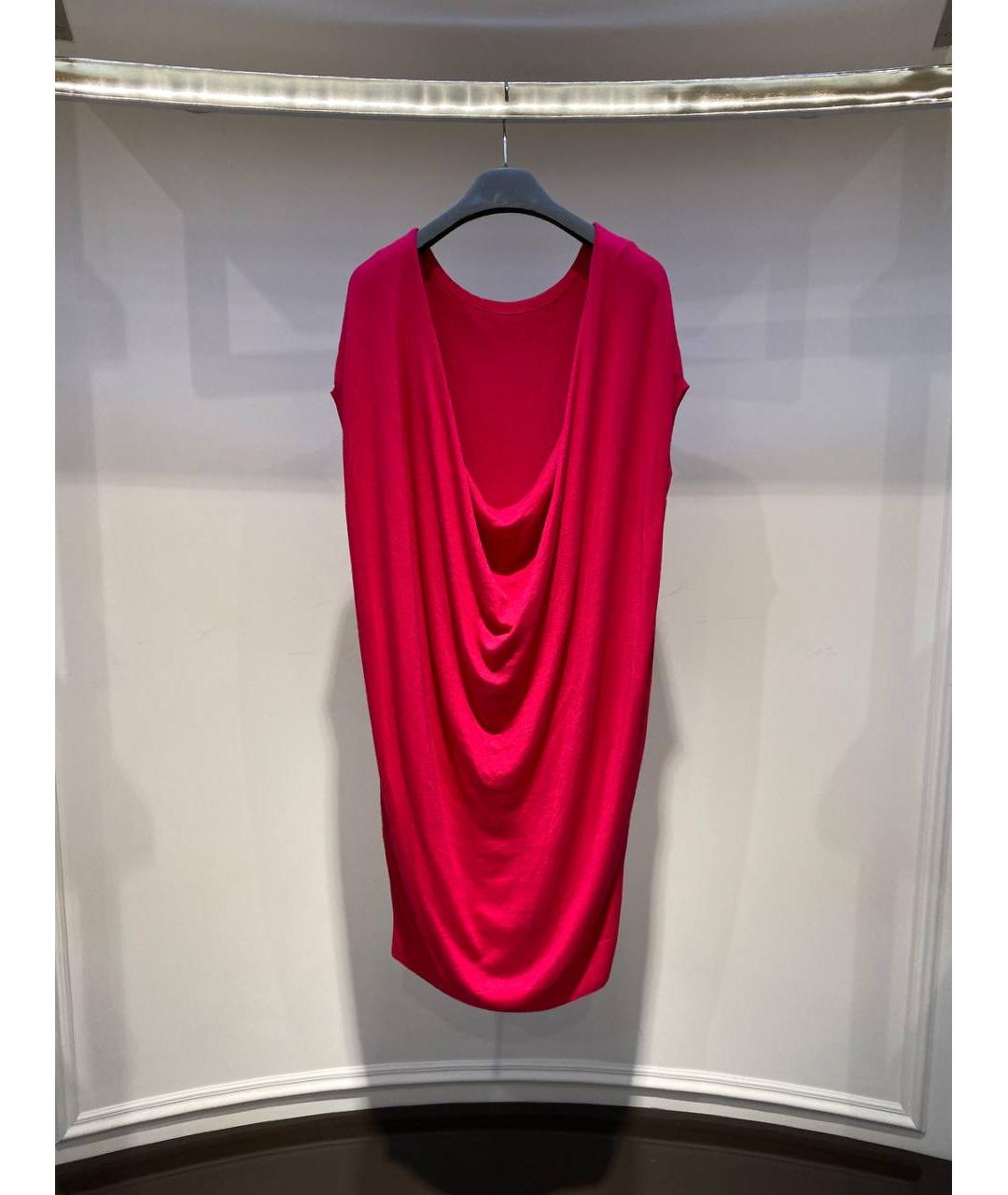 ALEXANDER MCQUEEN Красное вискозное платье, фото 4