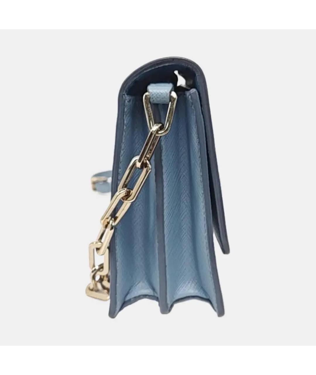 PRADA Голубая кожаная сумка через плечо, фото 2
