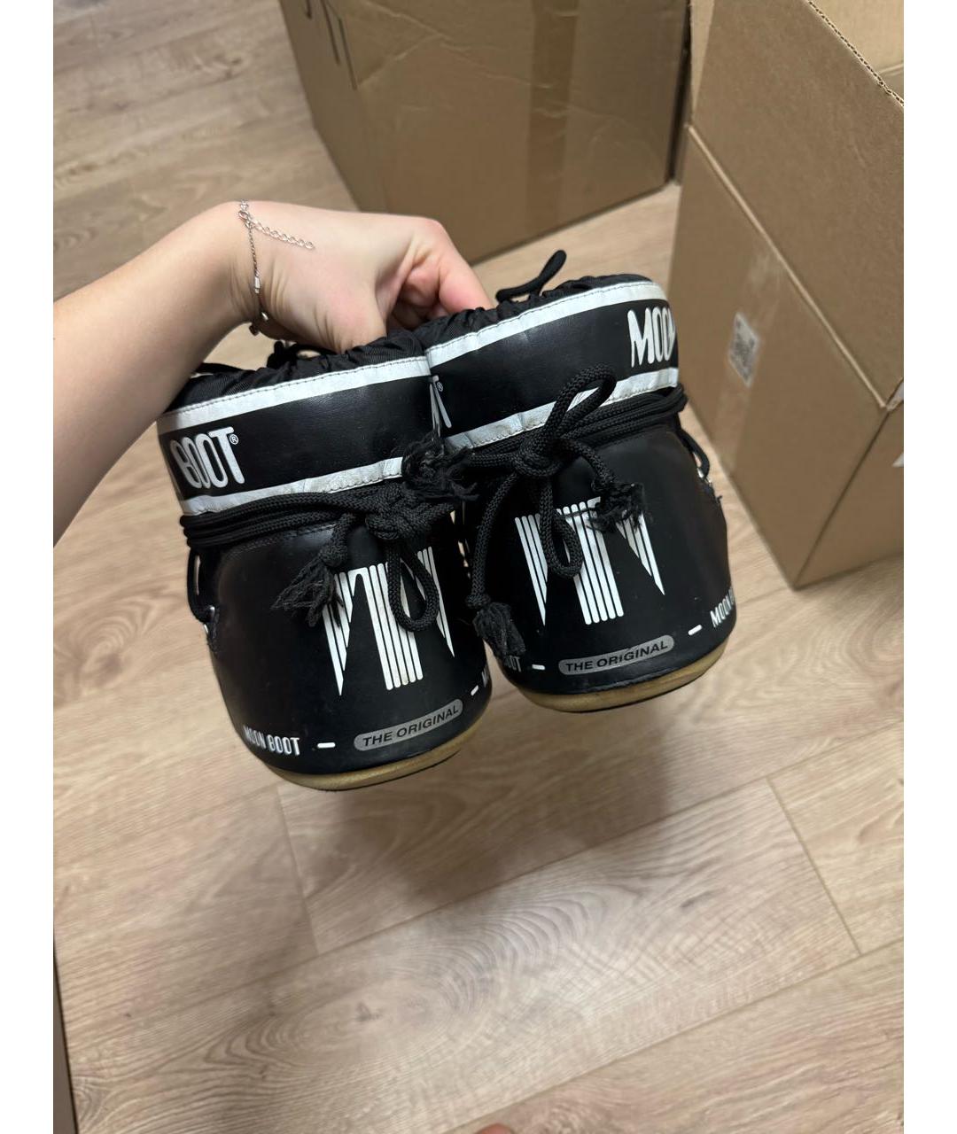 MOON BOOT Черные текстильные ботинки, фото 3