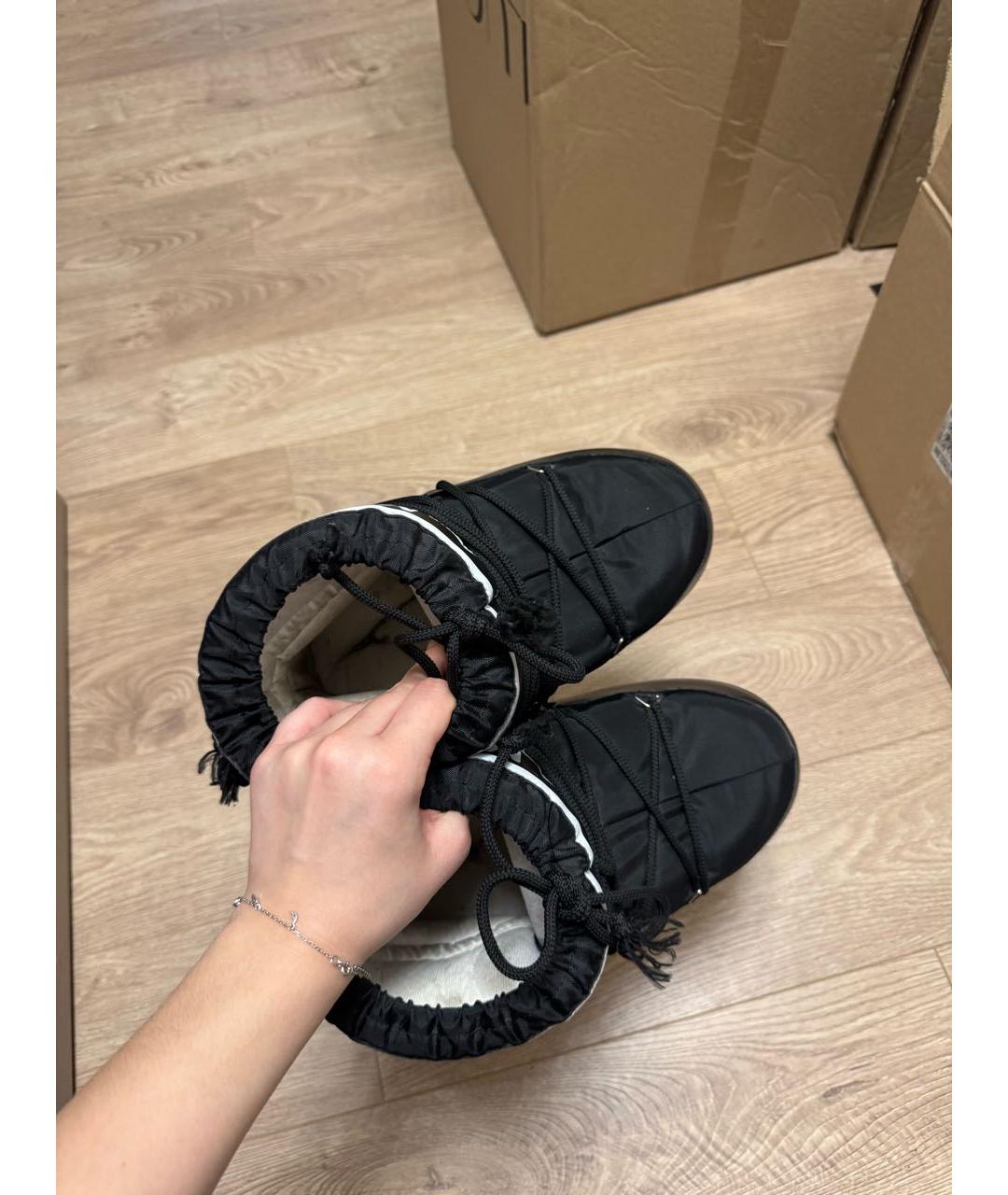 MOON BOOT Черные текстильные ботинки, фото 2