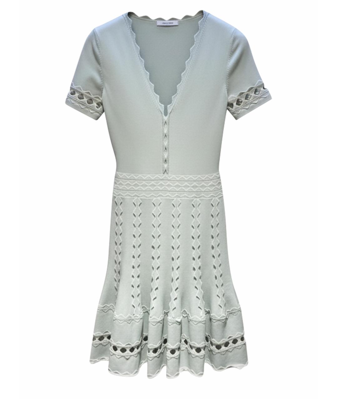 ALEXANDER MCQUEEN Белое вискозное платье, фото 1