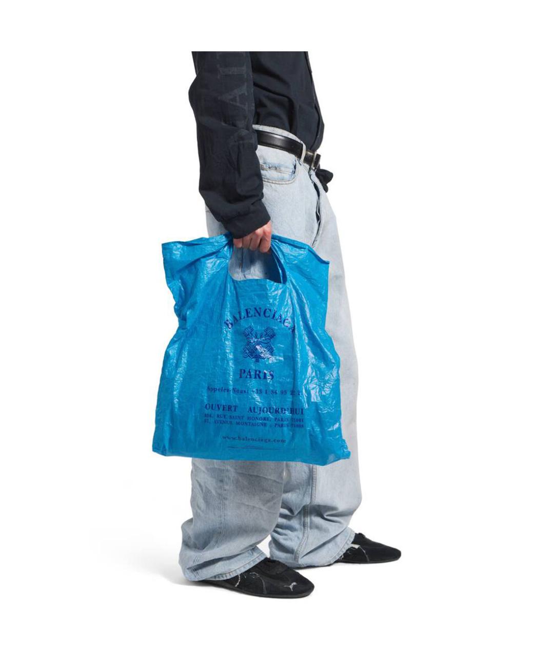 BALENCIAGA Синяя сумка тоут, фото 2