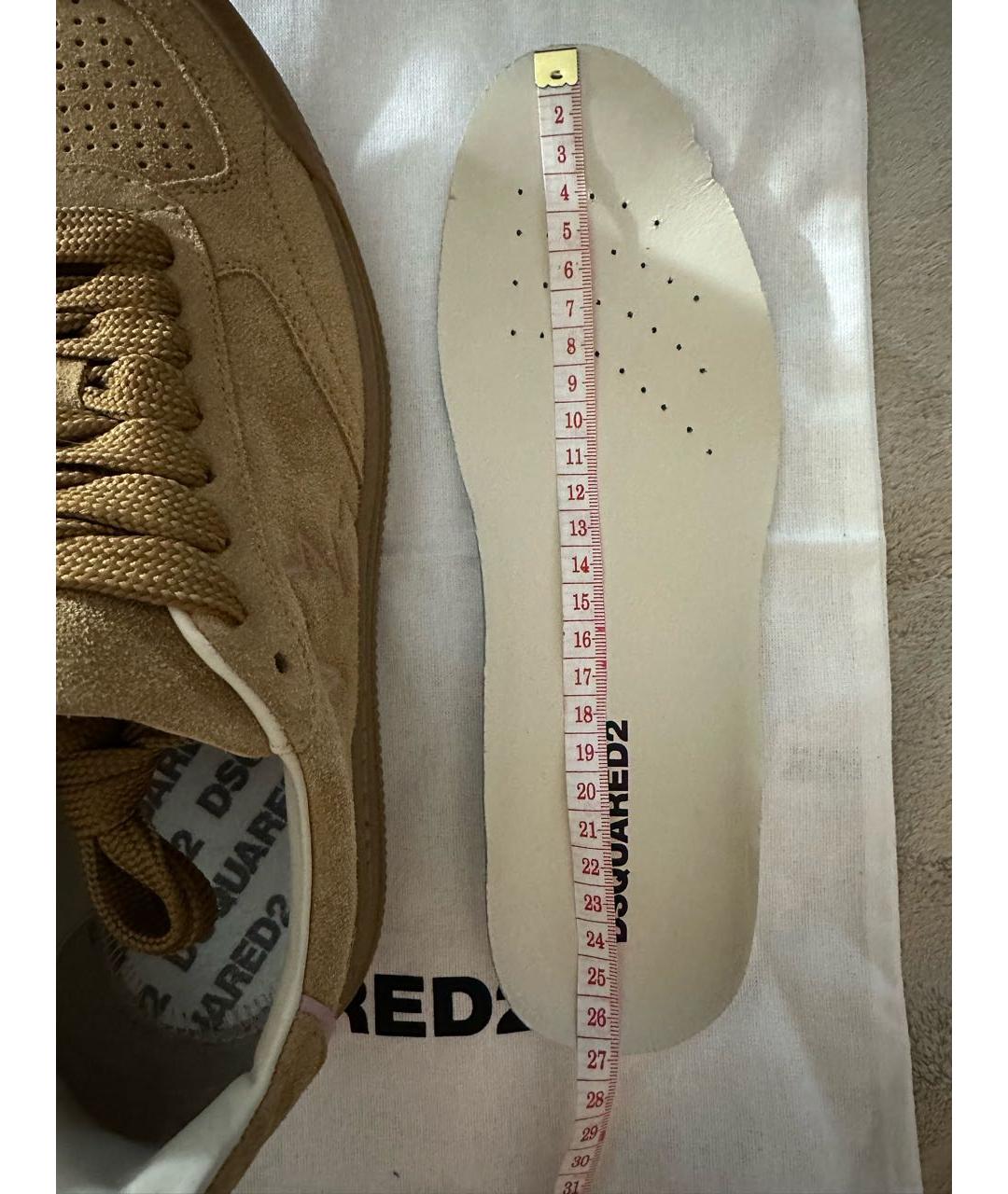 DSQUARED2 Коричневые замшевые кеды, фото 6