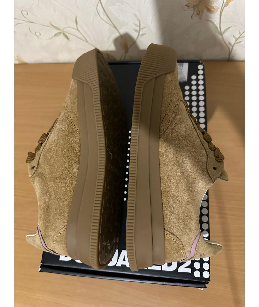 DSQUARED2 Коричневые замшевые кеды, фото 5