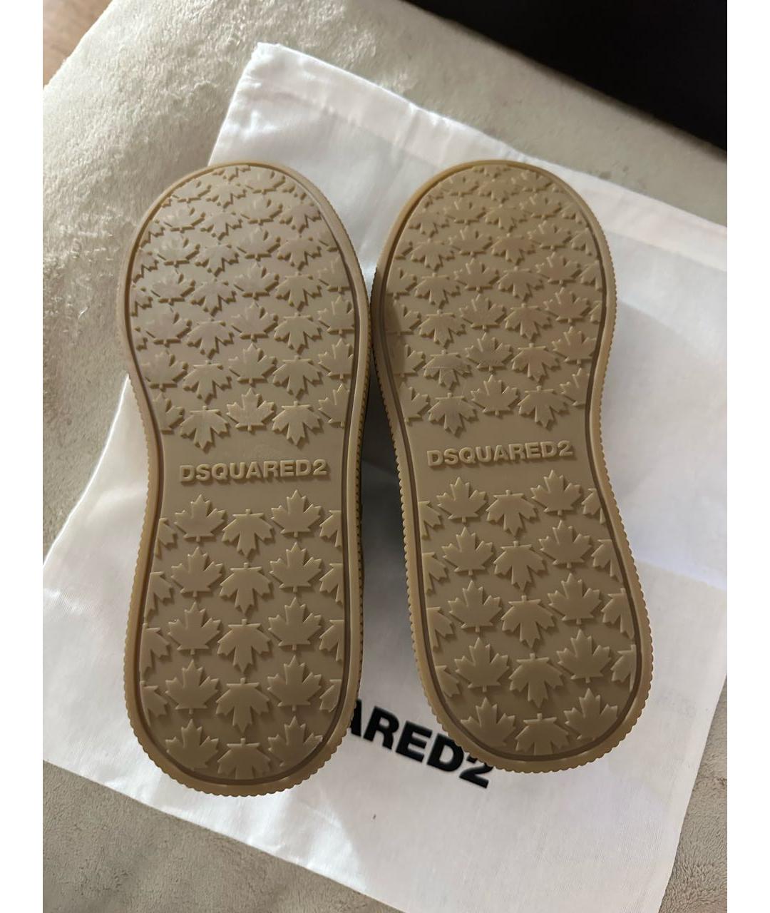 DSQUARED2 Коричневые замшевые кеды, фото 7