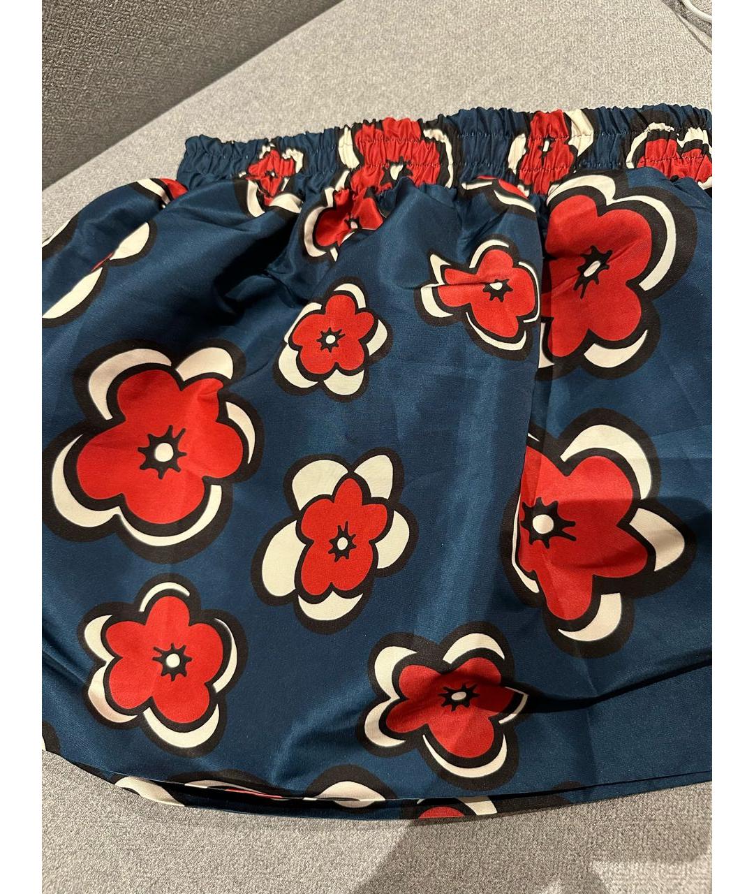 RED VALENTINO Мульти полиэстеровая юбка мини, фото 4